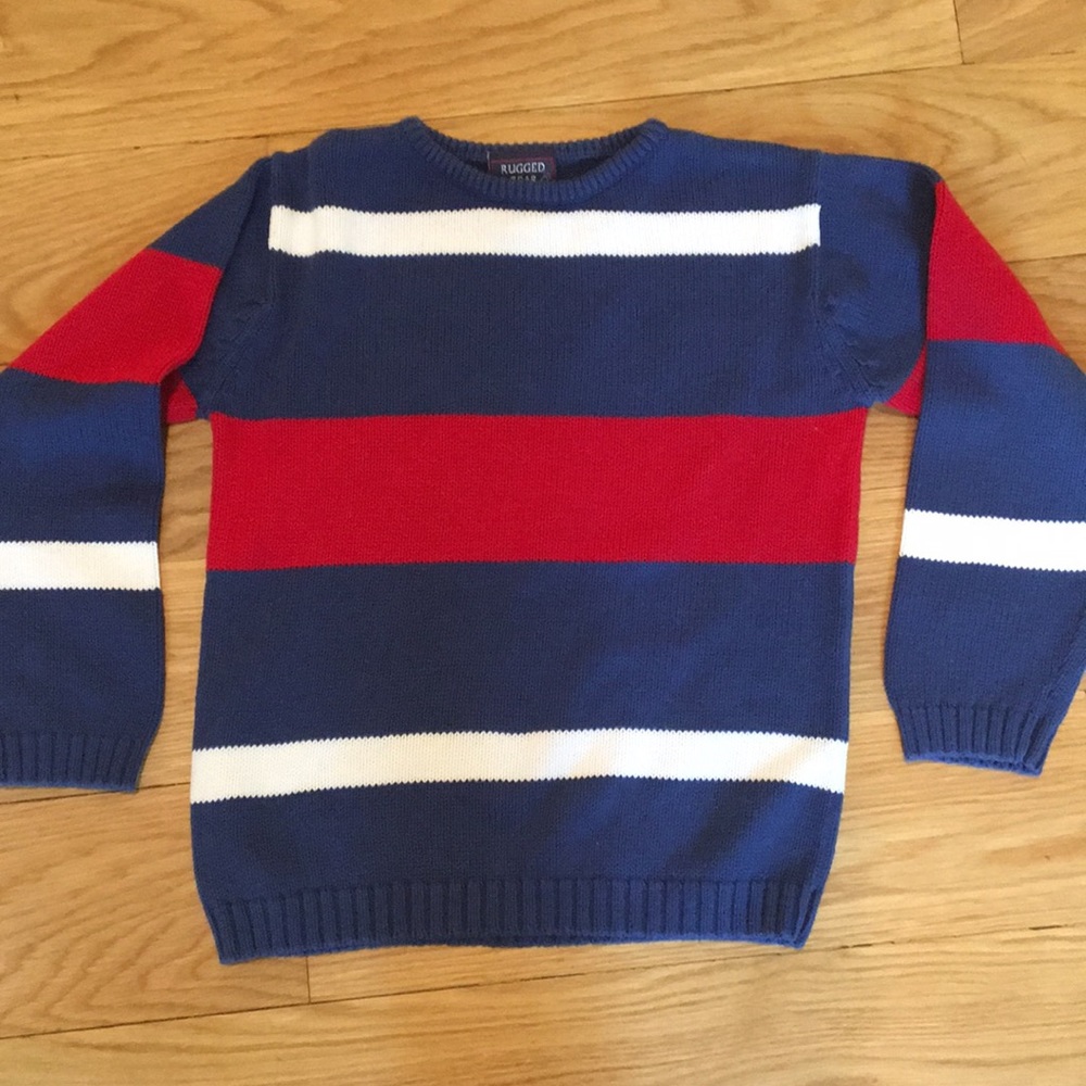 Boys Rugged Bear crewneck Sweater, 6/7
